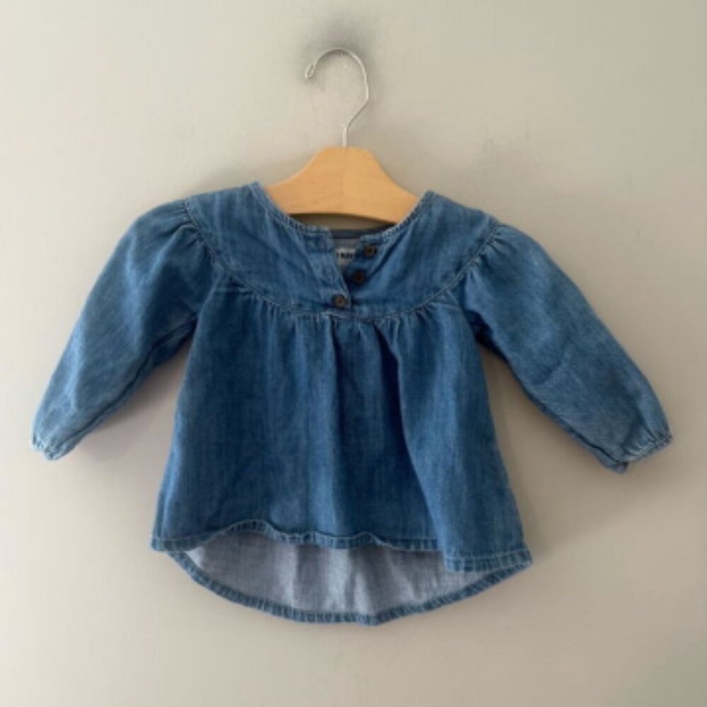 $12 ADD ON Old Navy denim blouse‎ 12-18M Zara Mini Boden Janie and Jack Baby Gap